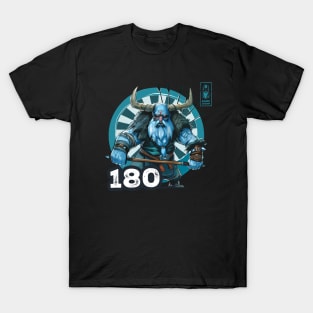 Darts 180 Onehundredandeigthy Blue Game Champ T-Shirt